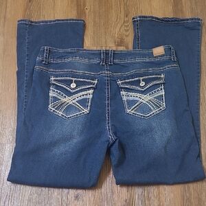WALLFLOWER Stylish Blue Women's Jeans USED GOOD‎ CONDITION ZISE 17 R COLOR BLUE